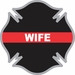 Thin Red Line Wife Firefighter Cross Decal