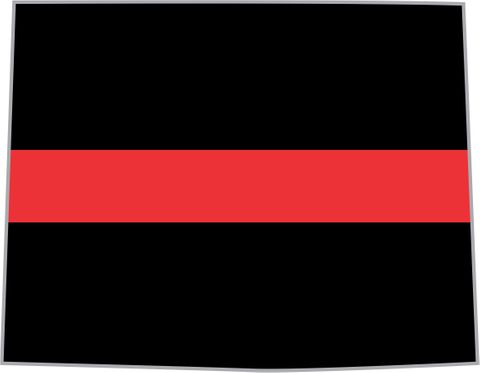 Thin Red Line Wyoming Firefighter Decal