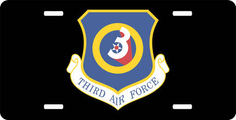 Third Air Force License Plate
