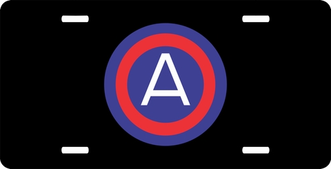 Third U.S. Army License Plate