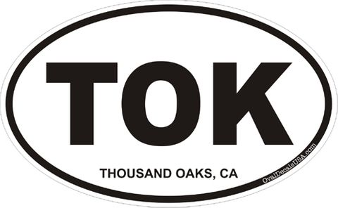 Thousand Oaks California Oval Decal
