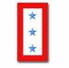 'THREE BLUE STAR' SERVICE FLAG VINYL TRANSFER DECAL