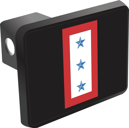 Three Blue Stars Flag Trailer Hitch Cover