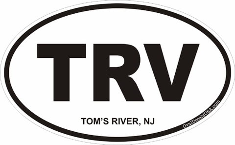 Tom's River New Jersey Oval Decal