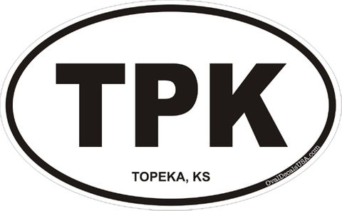 Topeka Kansas Oval Decal