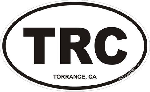 Torrance California Oval Decal