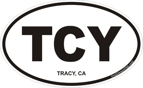 Tracy California Oval Decal