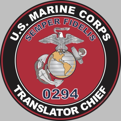 U.S.M.C. MOS 0294 Translator Chief Decal