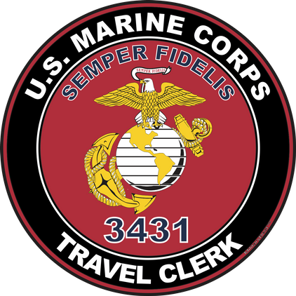 U.S.M.C. MOS 3431 Travel Clerk Decal