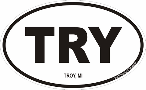 Troy Michigan Oval Decal