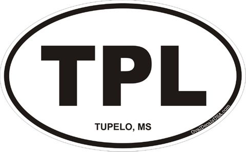 Tupelo Mississippi Oval Decal