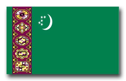 Turkmenistan Flag Vinyl Transfer Decal