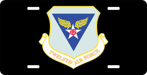 Twelfth Air Force License Plate