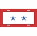 Two Blue Star License Plate