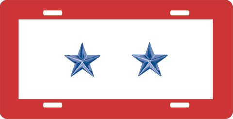 Two Blue Star License Plate