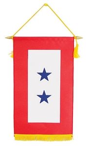 Two Blue Star Service Banner (8.5"x14")