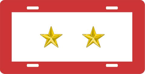 Two Gold Star License Plate