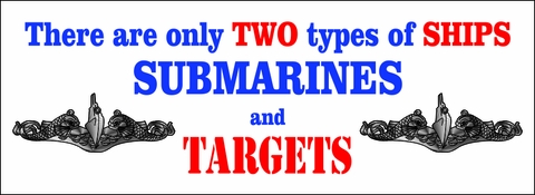 Two Types of Ships Submariner Bumper Sticker