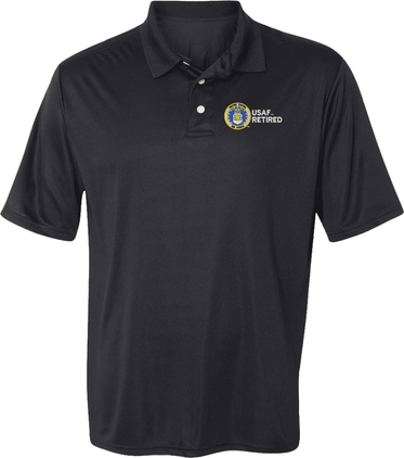 U.S.A.F Retired Moisture Wicking Polo