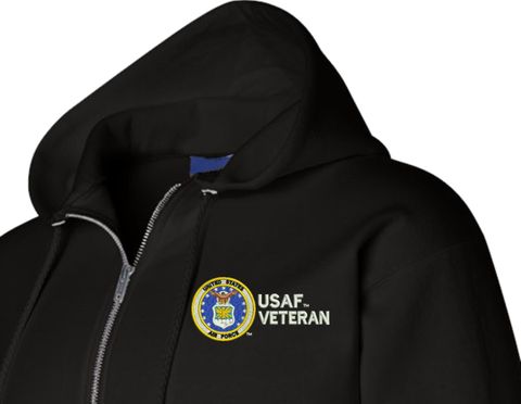 U.S.A.F. Veteran Full Zip Hoodie