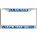 U.S. Air Force 412th Test Wing License Plate Frame