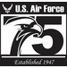 U.S. Air Force 75th Anniversary Logo (Black) Decal