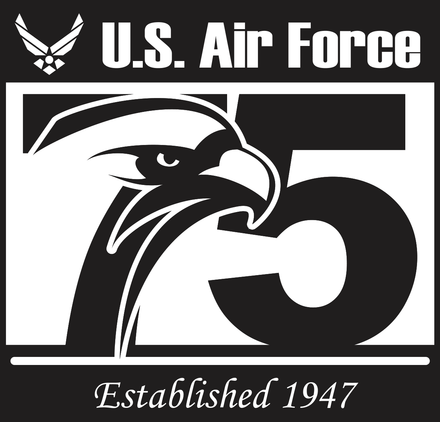 U.S. Air Force 75th Anniversary Logo (Black) Decal