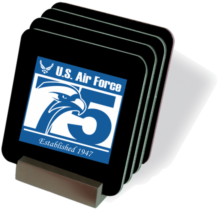 U.S. Air Force 75th Anniversary Logo (Blue) Coasters