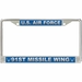 U.S. Air Force 91st Missile Wing License Plate Frame