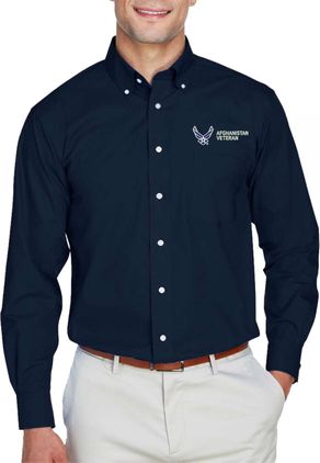 U.S. Air Force Afghanistan Veteran Embroidered Dress Shirt