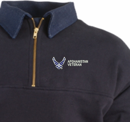 U.S. Air Force Afghanistan Veteran Game Sportswear Firefighters Quarter-Zip Work Shirt