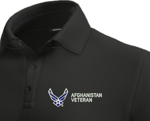 U.S. Air Force Afghanistan Veteran Moisture Wicking Polo
