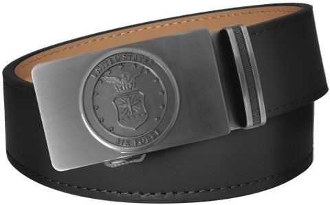 U.S. Air Force Black Full Grain Leather Slide Belt