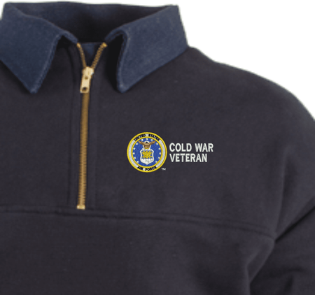 U.S. Air Force Cold War Veteran Game Sportswear Firefighters Quarter-Zip Work Shirt
