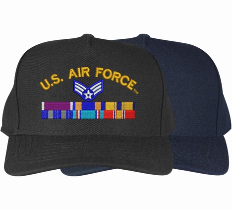 U.S. Air Force Custom Embroidered Ball Cap with Ribbons