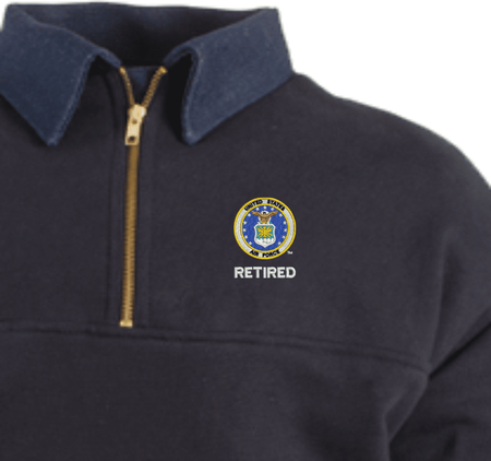 U.S. Air Force Retired Quarter-Zip Work Shirt
