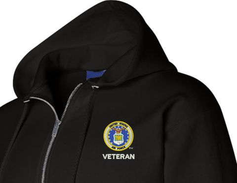 U.S. Air Force Veteran Zippered Hoodie