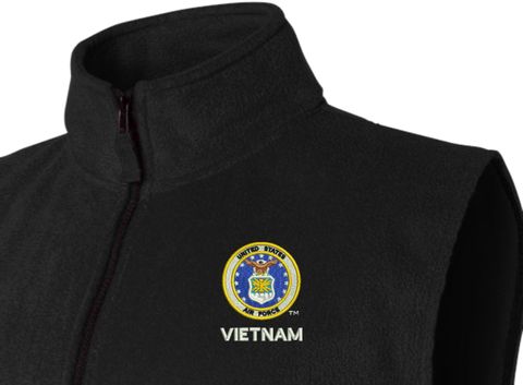 U.S. Air Force Vietnam Full-Zip Fleece Vest