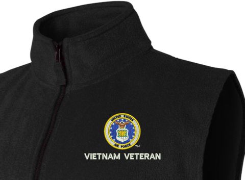 U.S. Air Force Vietnam Veteran Full-Zip Fleece Vest