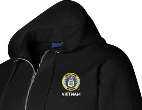U.S. Air Force Vietnam Zippered Hoodie