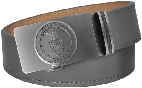 U.S. Air Force Grey Full Grain Leather Slide Belt