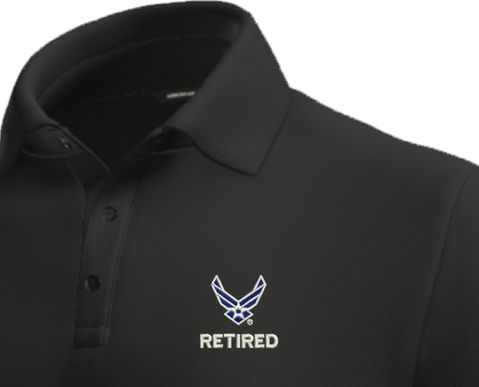 U.S. Air Force Hap Arnold Wings Retired Moisture Wicking Polo
