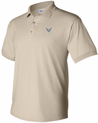 U.S. Air Force Hap Arnold Wings Veteran Khaki Polo X-Large
