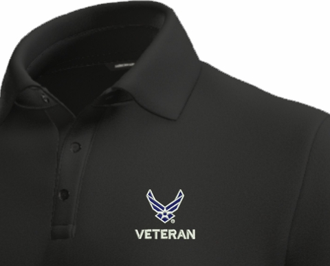 U.S. Air Force Hap Arnold Wings Veteran Moisture Wicking Polo