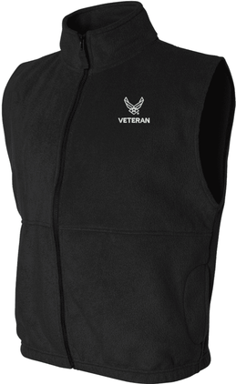U.S. Air Force Hap Wing Symbol Veteran Full-Zip Fleece Vest