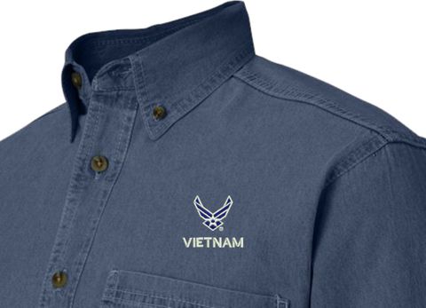 U.S. Air Force Hap Wing Symbol Vietnam Denim Shirt
