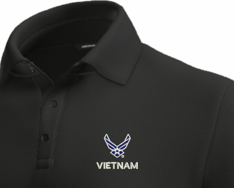 U.S. Air Force Hap Arnold Wings Vietnam Moisture Wicking Polo