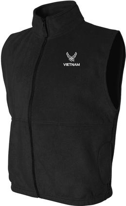 U.S. Air Force Hap Wing Symbol Vietnam Full-Zip Fleece Vest