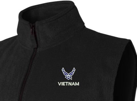 U.S. Air Force Hap Wing Symbol Vietnam Full-Zip Fleece Vest