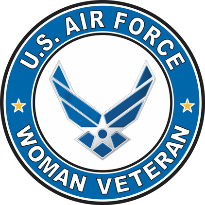 U.S. Air Force Hap Arnold Wings Woman Veteran Round Decal Sticker